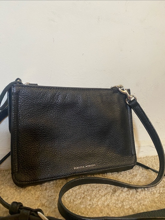 Rebecca Minkoff Handbags - Rebecca Minkoff Black Pebbled Leather Small Crossbody